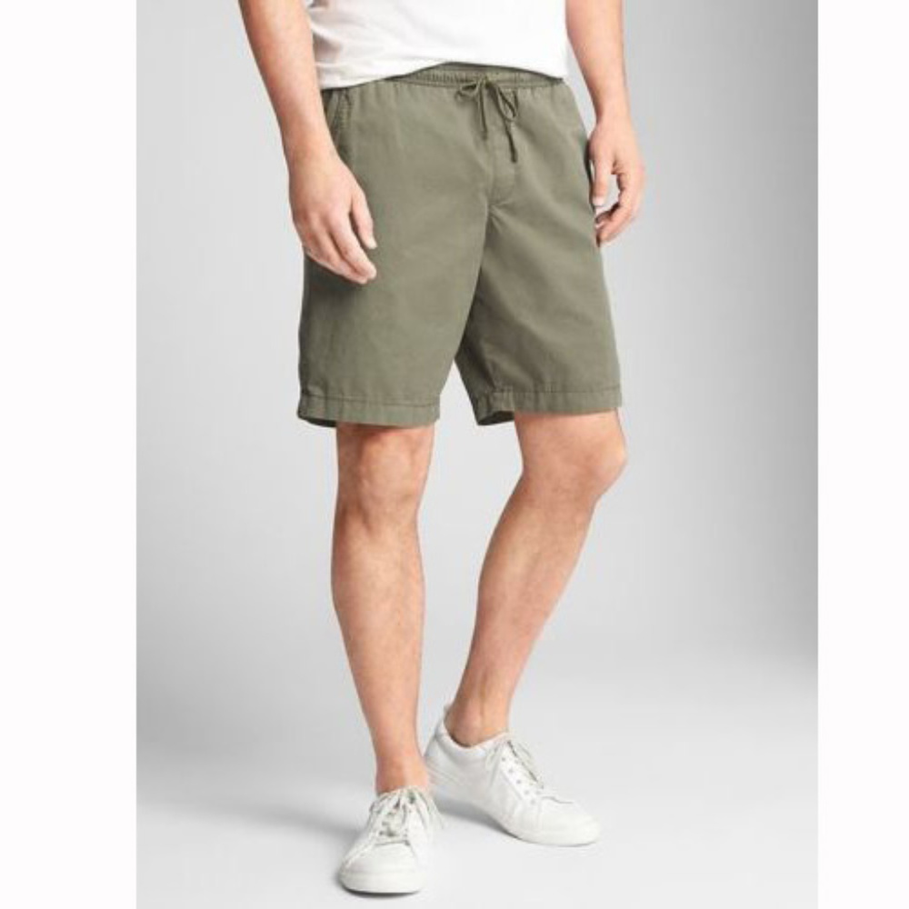Gap Factory NWT Surplus 9" Twill Jogger Elastic Waist Shorts Small